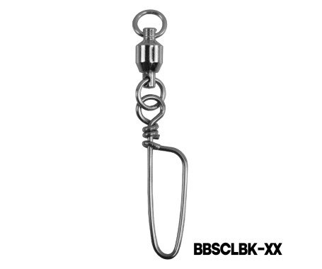 AQUA MARINE - BALL BEARING SWIVELS WITH COAST LOCK SNAP BLACK PLATED